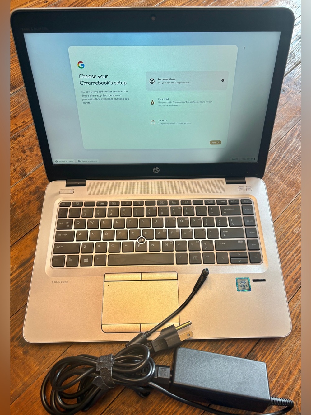 HP EliteBook 840 G3 Intel Core i5 Laptop with Charger - Works great!